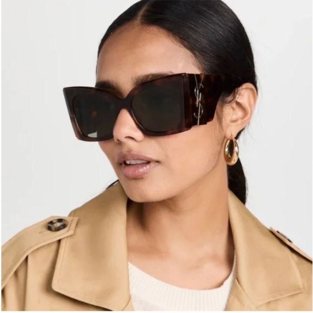 Authentic Saint Laurent SL M119 BLAZE cat eye Sunglasses with gold YSL emblem - Picture 5 of 16